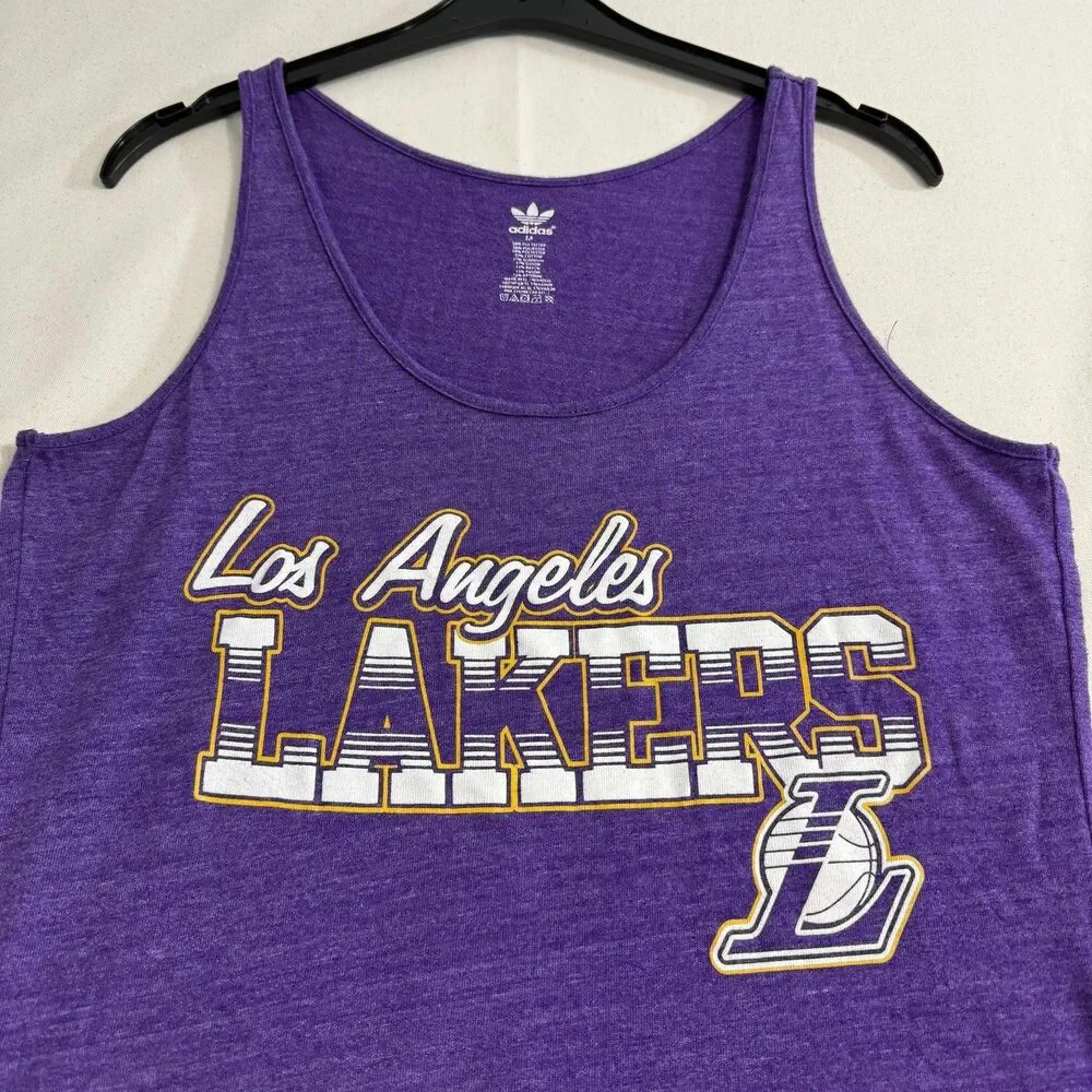 Adidas LA Lakers Womens Size Medium Sleeveless Tank Top Ladies Purple
